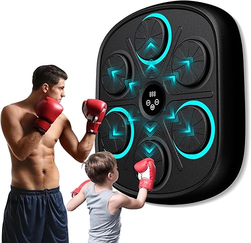 Miniatura 3 de Nuevo modelo de máquina de boxeo de música inteligente para adultos y niños, máquina de entrenamiento con LED electrónico montado en la pared,