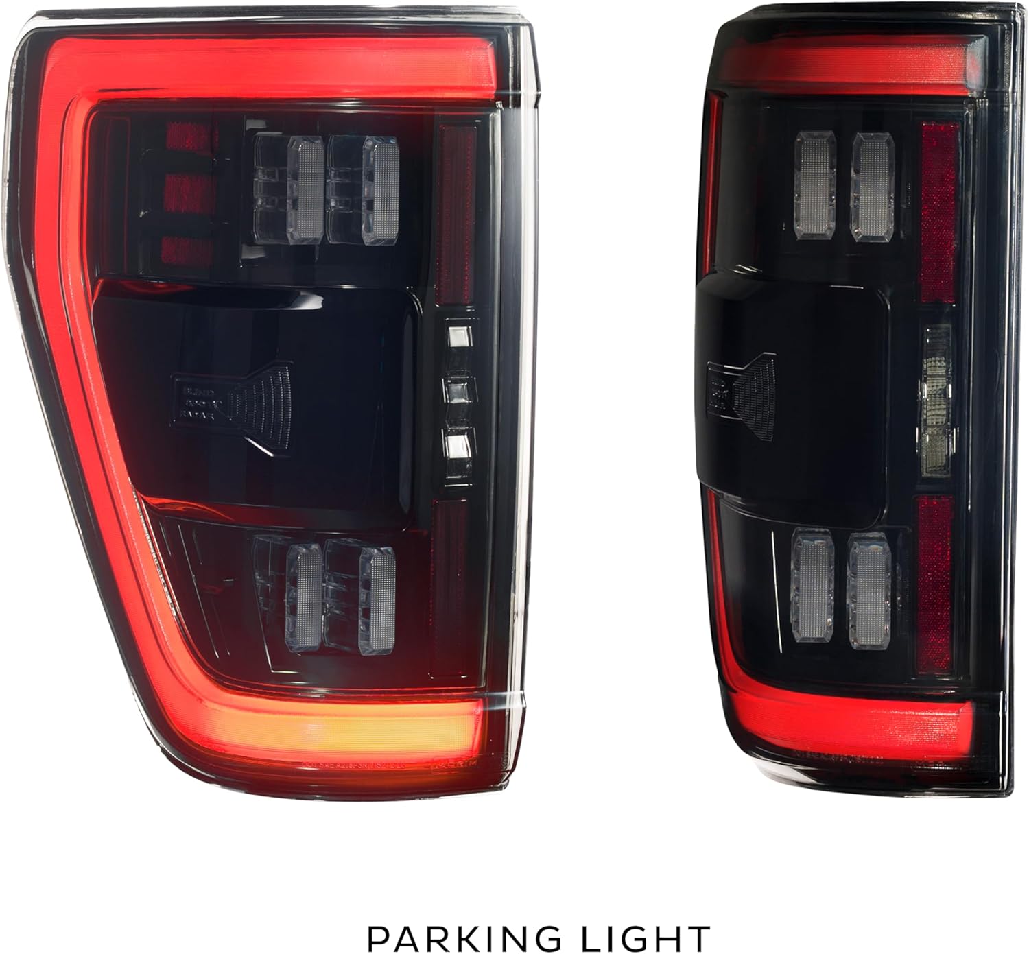 Morimoto XB LED Taillight OEM Upgrade Fits 2021-2023 Ford F-150, Plug and Play BLIS Compatible Smoked Taillight Assemblies with LED Turn Signal & UV Coated Lens (LF735.2)