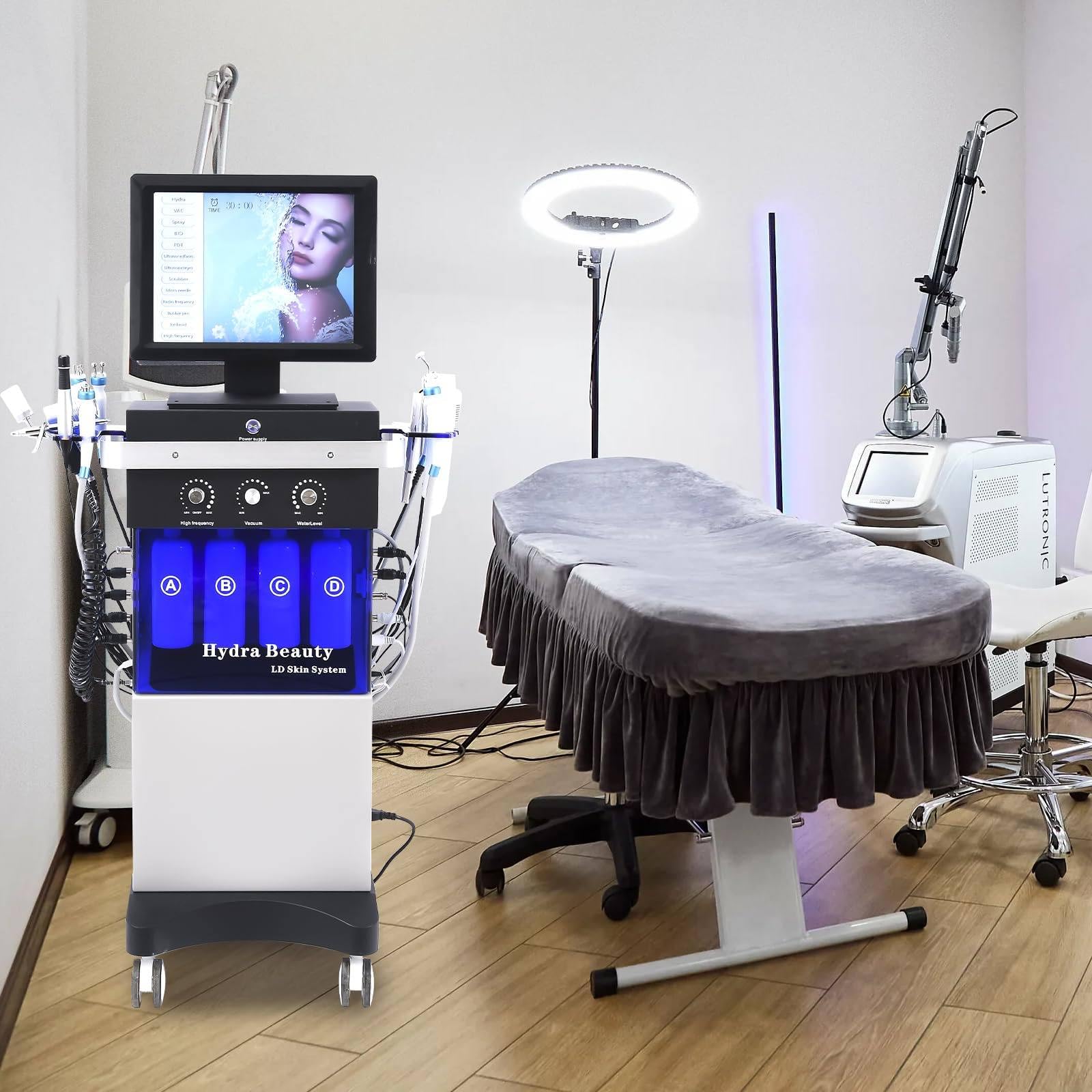 Urządzenie Kosmetyczne Do Zabiegów Wodorowo-Tlenowych | Urządzenie Kosmetyczne 14 W 1: Mikrodermabrazja Diamentowa, Hydrabrazja, Peeling Wodny I Infuzja Tlenowa