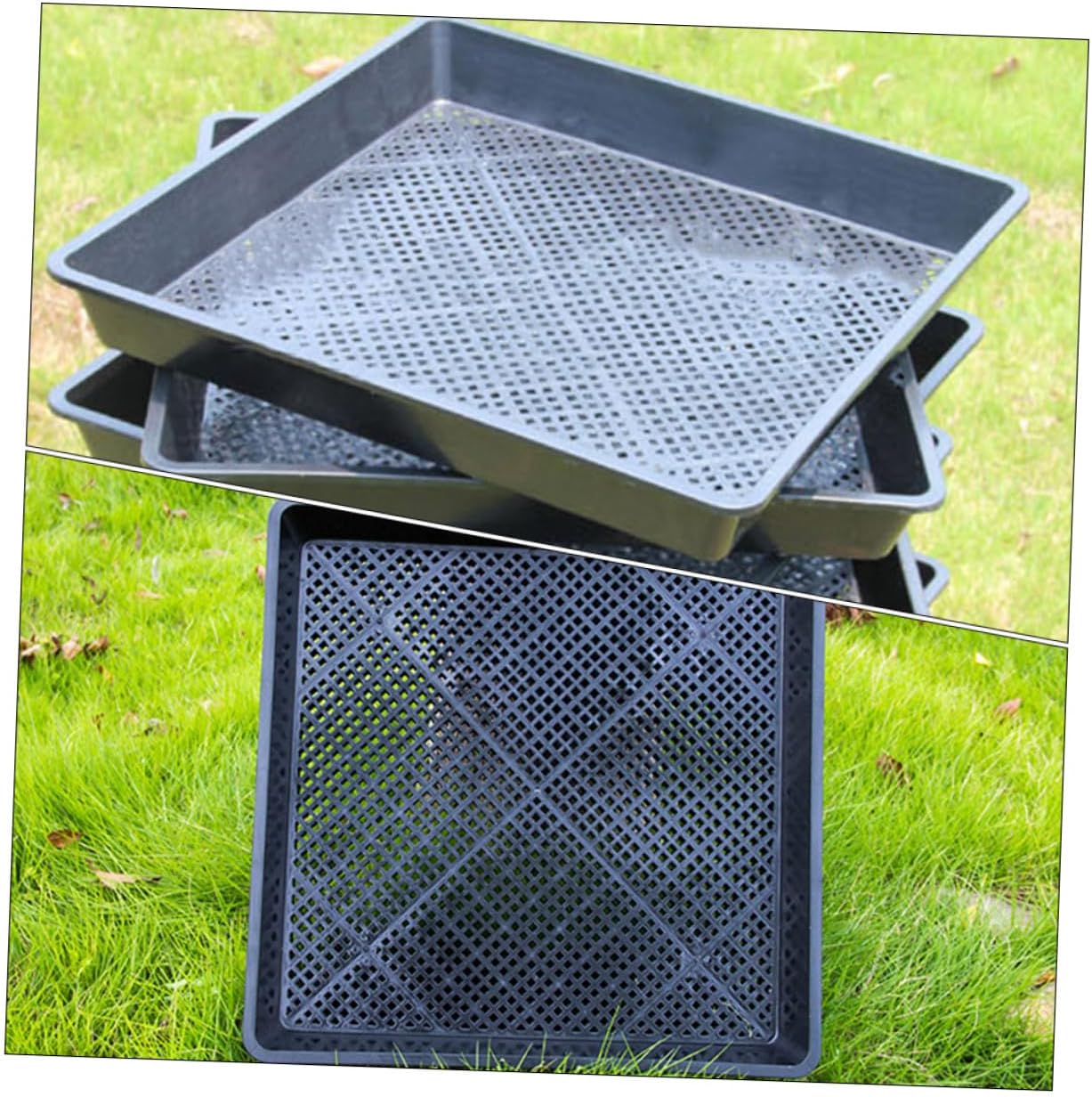5Pcs Plant Germination Trays Reusable Seed Starter Trays for Gardening Black Durable Growing Containers for Vegetables Succulents