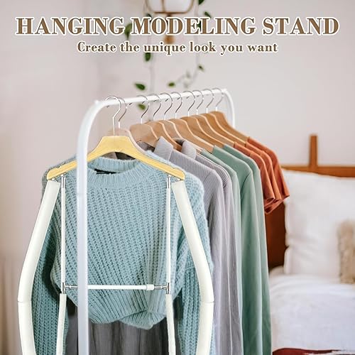 Miniatura 4 de Esamploe Forma de vestido, maniquí de ropa ajustable, maniquí colgante de metal para mujer, maniquíes ajustables para colgar blusas de mujer, faldas