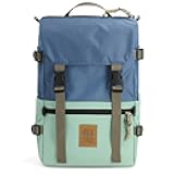 Topo Designs Rover Pack Classic - Laptop Tablet Daypack for Commutes, Day Trips, Hikes, Iconic Denver Design, PFAS-Free, Fair Trade, BlueSign Backpack (Stone Blue/Ash Green)