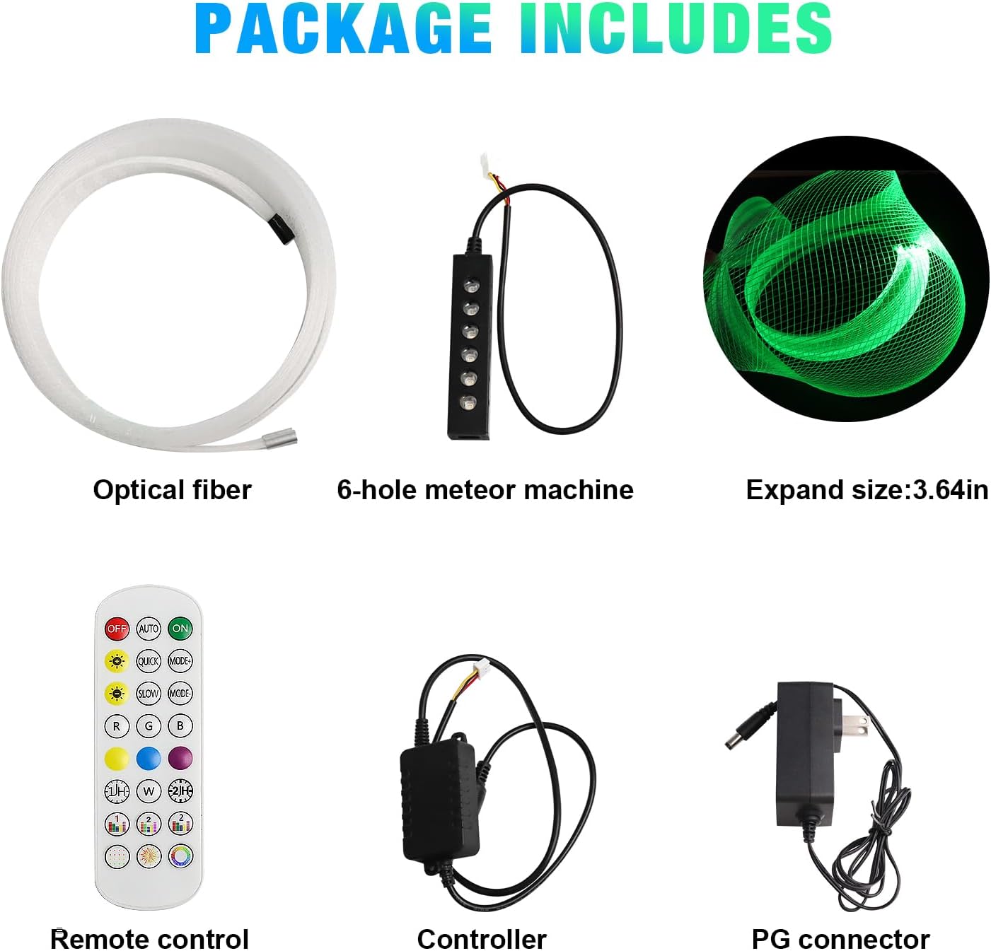 LED Fiber Optic Light DIY Mesh Kits with APP & Remote Control 16 Million DIY Colors Fiber Optic Lights for Ceiling Wall Party Bar KTV Halloween Christmas Decoration - 200inch(5 Meters/5.5Yards)