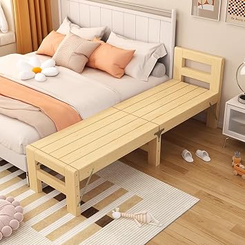 Folding Bed, Portable Child Stitched Bed, Widen Foldable Crib Side,Solid Wood Splicing Standalone Side-Sleeper for Adults, Kids, Toddlers, Teenagers,A,L180CM;W90CM;H40CM