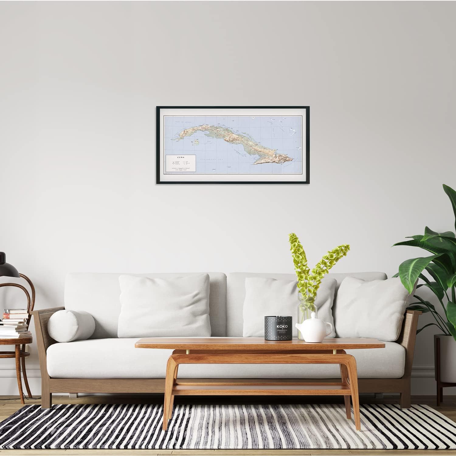 HISTORIX 1960 Vintage Cuba Map - 12x24 Inch Vintage Map of Cuba - History Map of Cuba Poster Print - Old Mapa de Cuba Wall Art