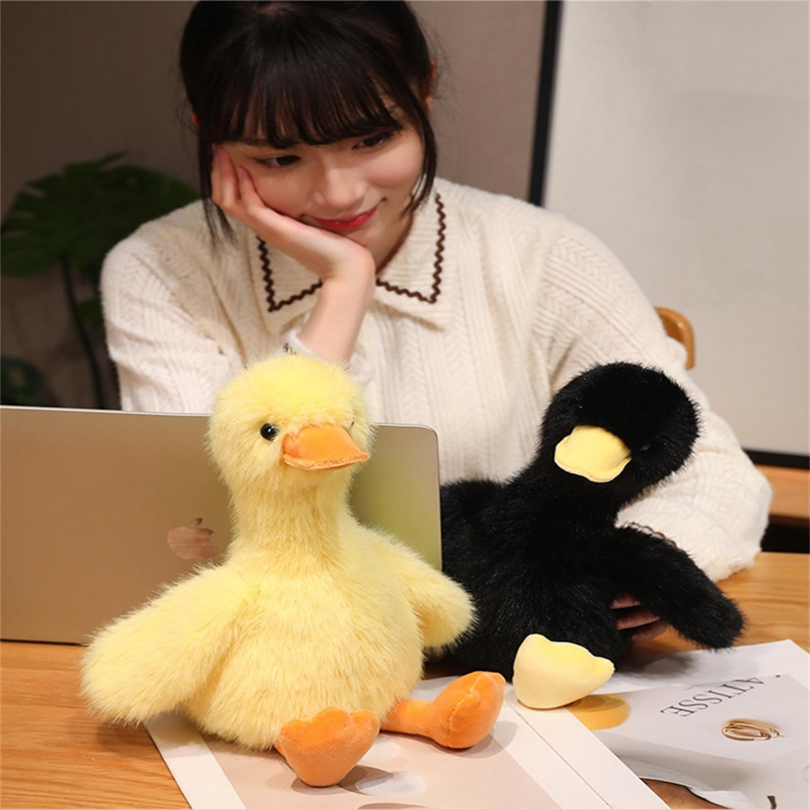 champracer Duck Cuddly Toy, Cute Cuddly Toy, Fluffy Soft Duck Plush, Duck Plush Toy, Gifts for Girls and Boys (35 cm, Yellow) - Image 4