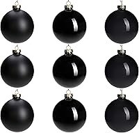 Vista 112 de DN DECONATION Deep Red Glass Christmas Ornaments, Set of 9, 3.15' Hanging Christmas Baubles for Xmas Tree Decoration, Wedding Party Gift