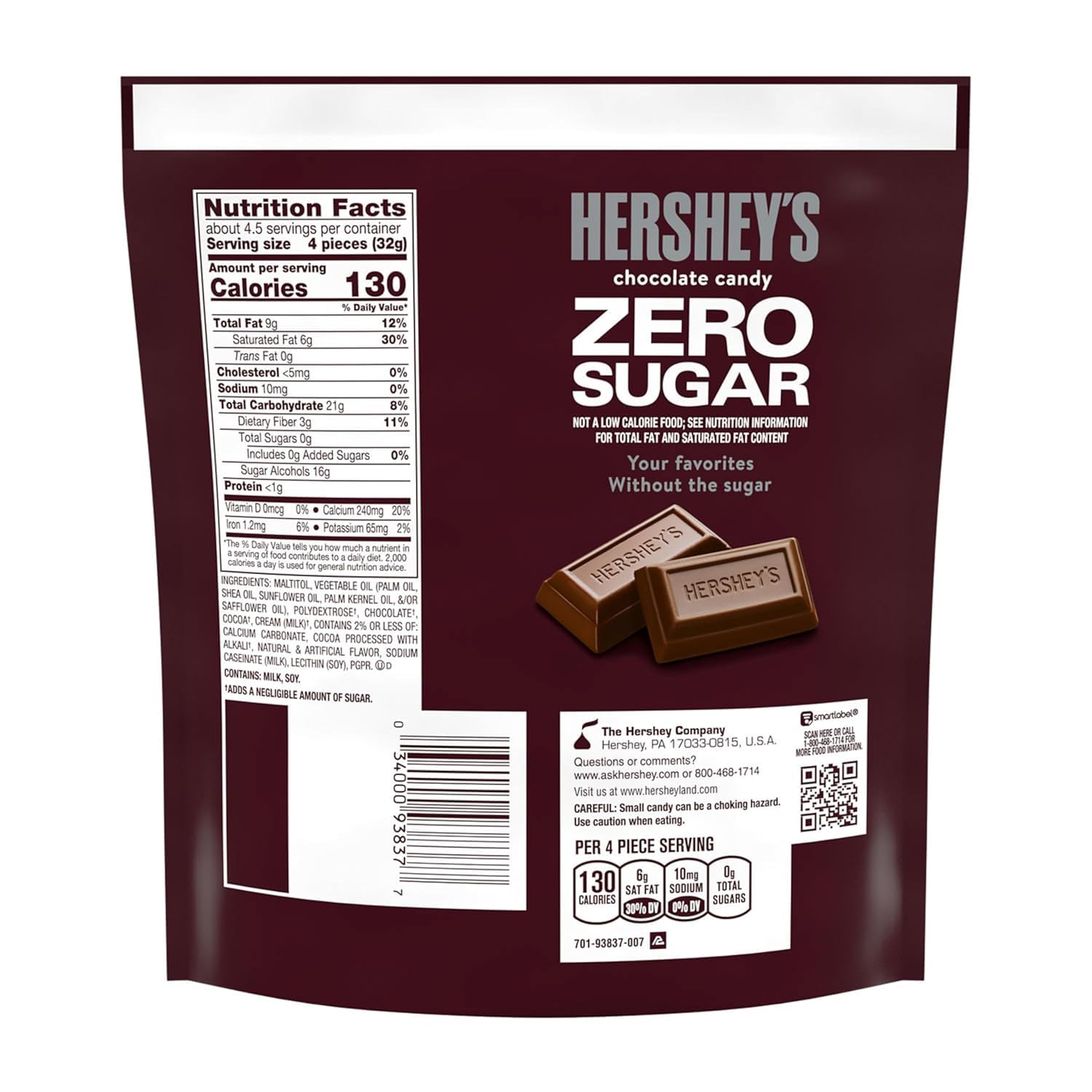 9 SHANI'S Sugar Free Chocolate Almond Bars Individually Wrapped No Aspartame Low Carb Sweet Treats, 5.1 oz Bag