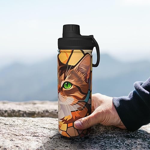 Miniatura 8 de Little Cat Insulated Stainless Steel Kettle  Print Funny Water Bottle Insulated  Ideal for Sports and Travel