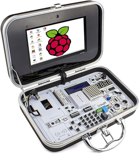 ELECROW CrowPi Raspberry Pi 4 3b 3b+ Kit de sensor para programación de aprendizaje (kit básico, RPI no incluido, negro)
