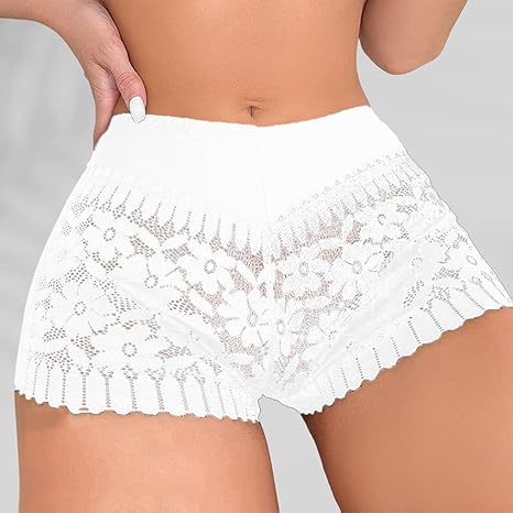 Franterd Lace Boyshorts Panties for Women Plus Size Lace
