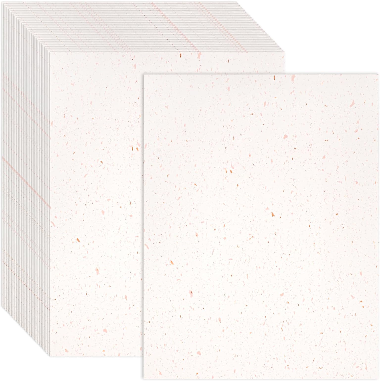 LIVHOLIC 100 lb Ivory Card Stock Paper 8.5x11 Heavyweight Cream Cardstock 300GSM Decorative Gold Foil Flakes Resume Paper for Printers,Card Making, Menus, Stamping, Invitations 50 Pack