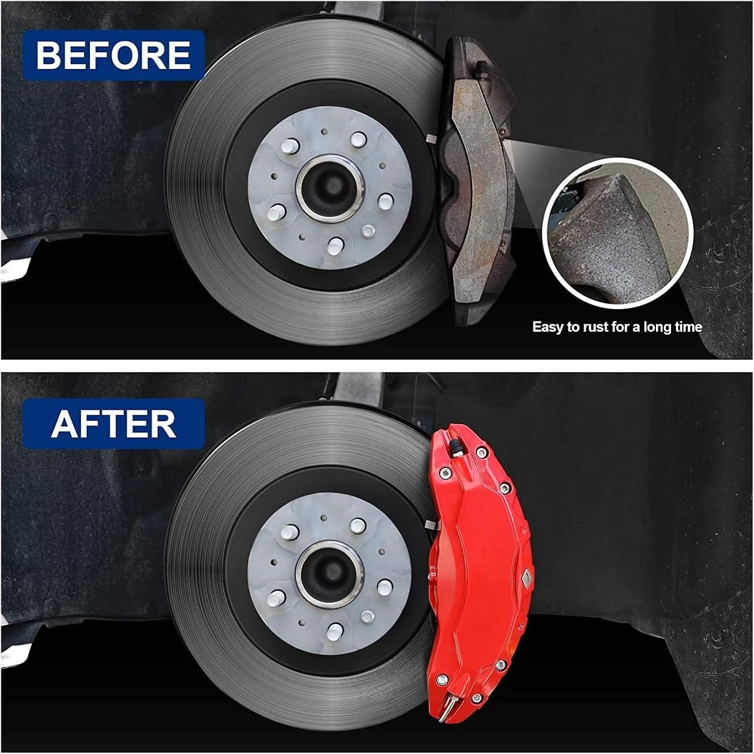 Brake Caliper Covers，Compatible For Tesla Model 3 2017 2018 2019 2020 2021 2022 2023 Accessories With Stickers(not Fit Model 3 2024)(Pink)