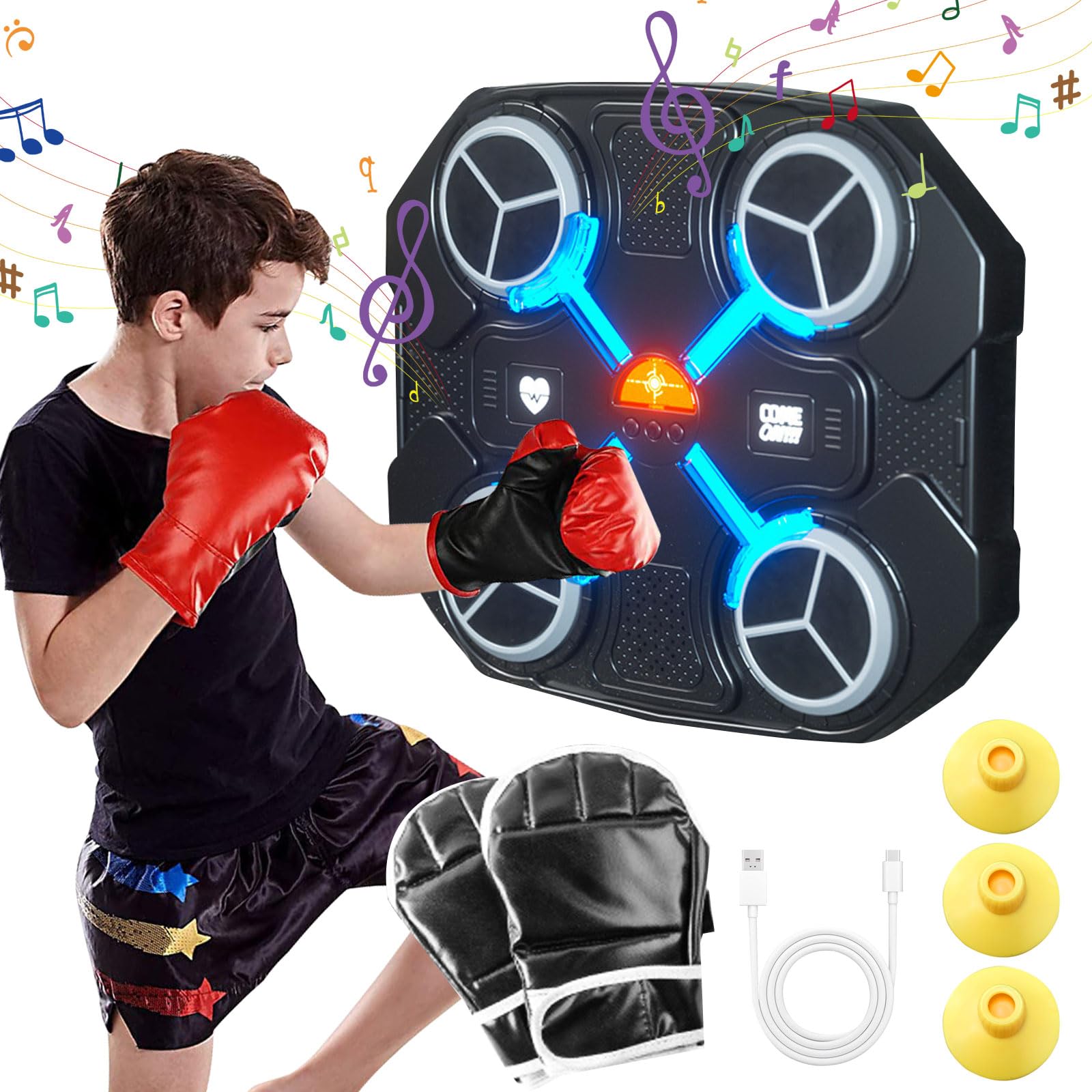 MeYuxg Music Boxing Machine - Boxe Musicale Con Bluetooth E LED - Foto 4