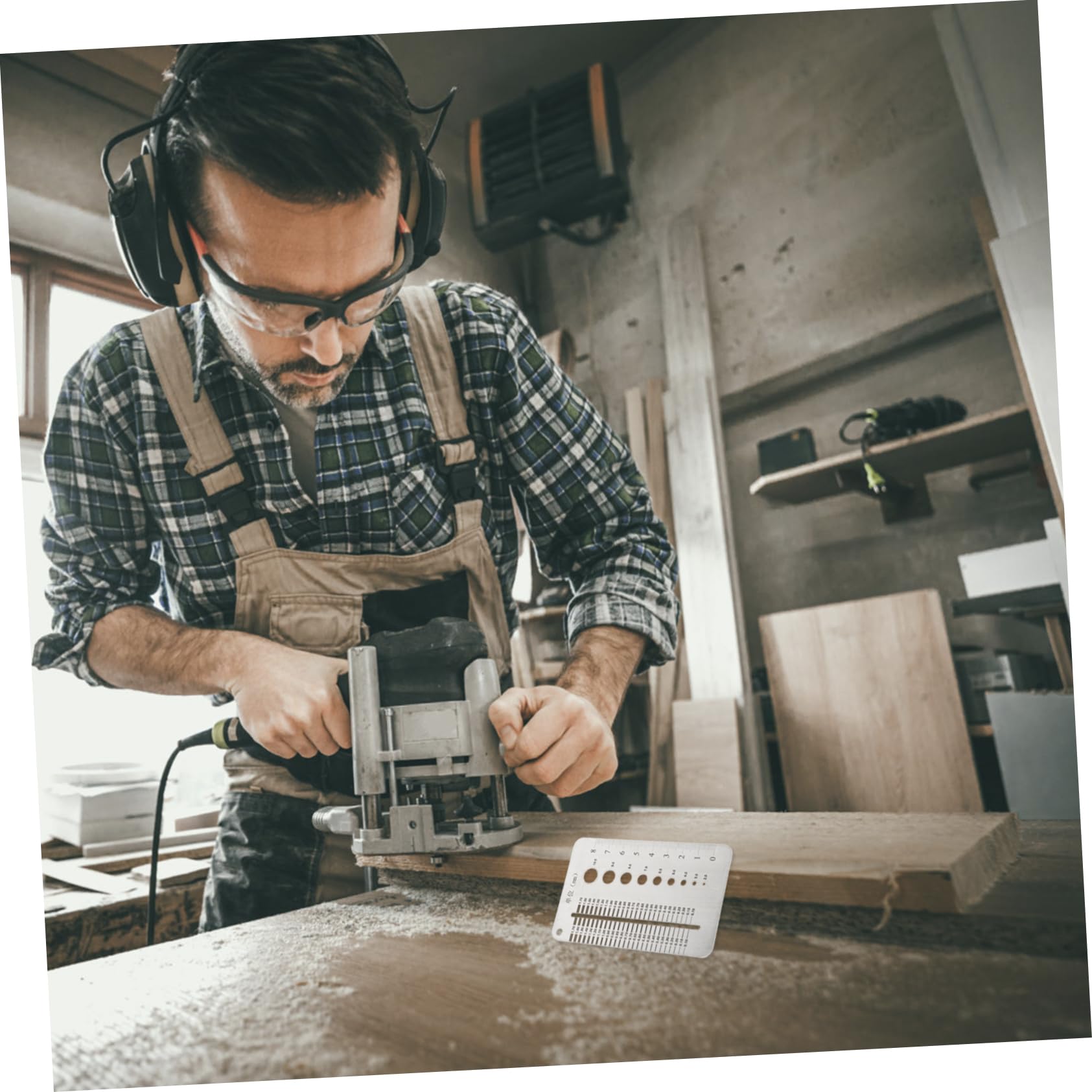 FUNOMOCYA Measuring Tool Drill Hole Gauge Pore Size Gauge Taper Gap Gauge Feeler Gauge Straight Ruler Set