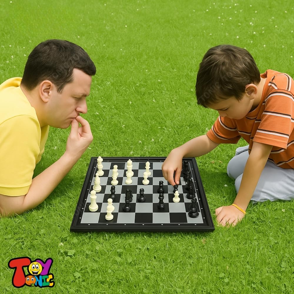 Toytonic Magnetic Travel Chess Board Game Set Folding Portable Case for Kids and Adults - Image 8 thumbnail