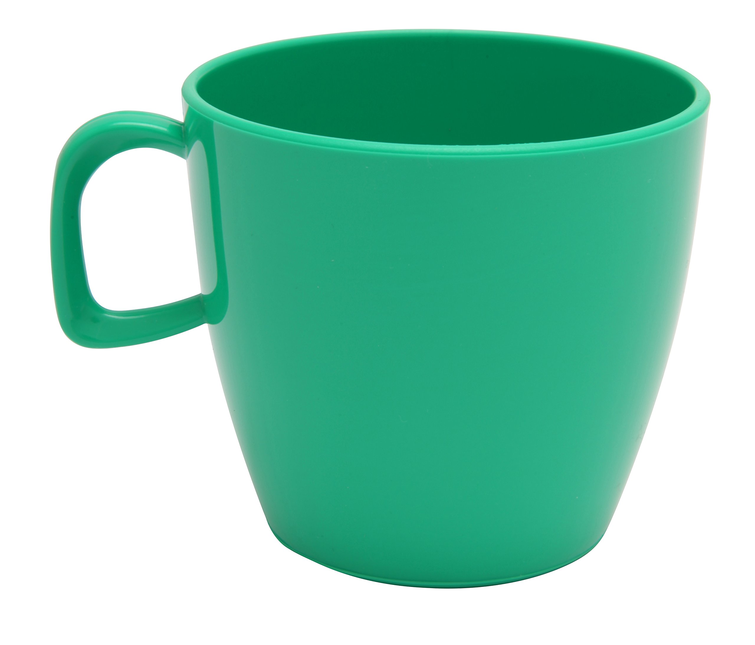 Harfield 220ml Green Small Children's Tea Cups - Pack of 4 Reusable Virtually Unbreakable Polycarbonate Plastic