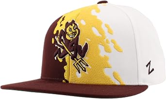 ZHATS NCAA Unisex-Adult NCAA Officially Licensed Hat Flat Snapback Z11 Retro Paintbrush
