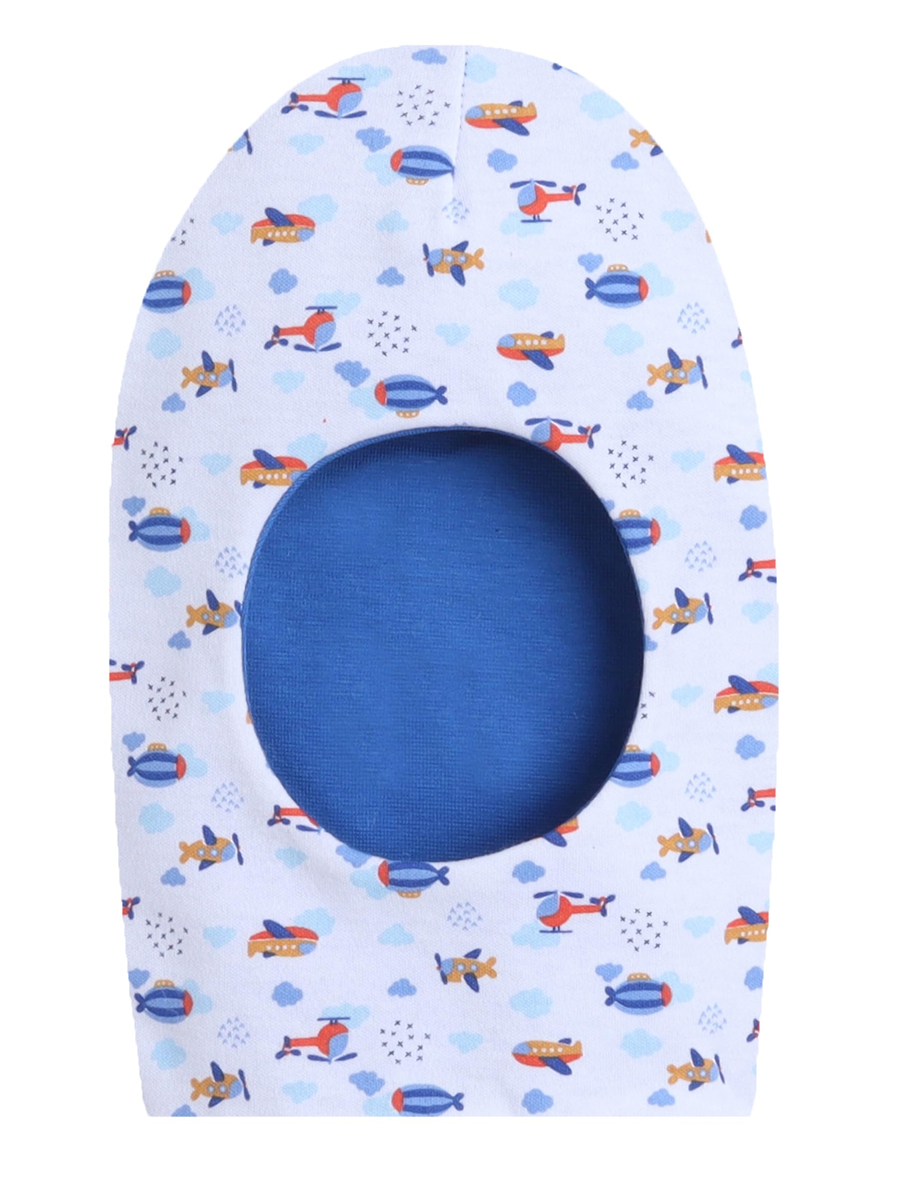 Baby Eli Cotton One Reversible Monkey Cap for Baby Boys & Girls (Pack of 1) | 0-6 Months| Newborn Infant Cotton Cap| Unisex Summer & Winter Cap |Cute Design, Ideal for Kids & Toddlers