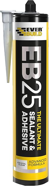 Everbuild EB25 The Ultimate Sealant and Adhesive Cartridge, Crystal Clear, 300 ml
