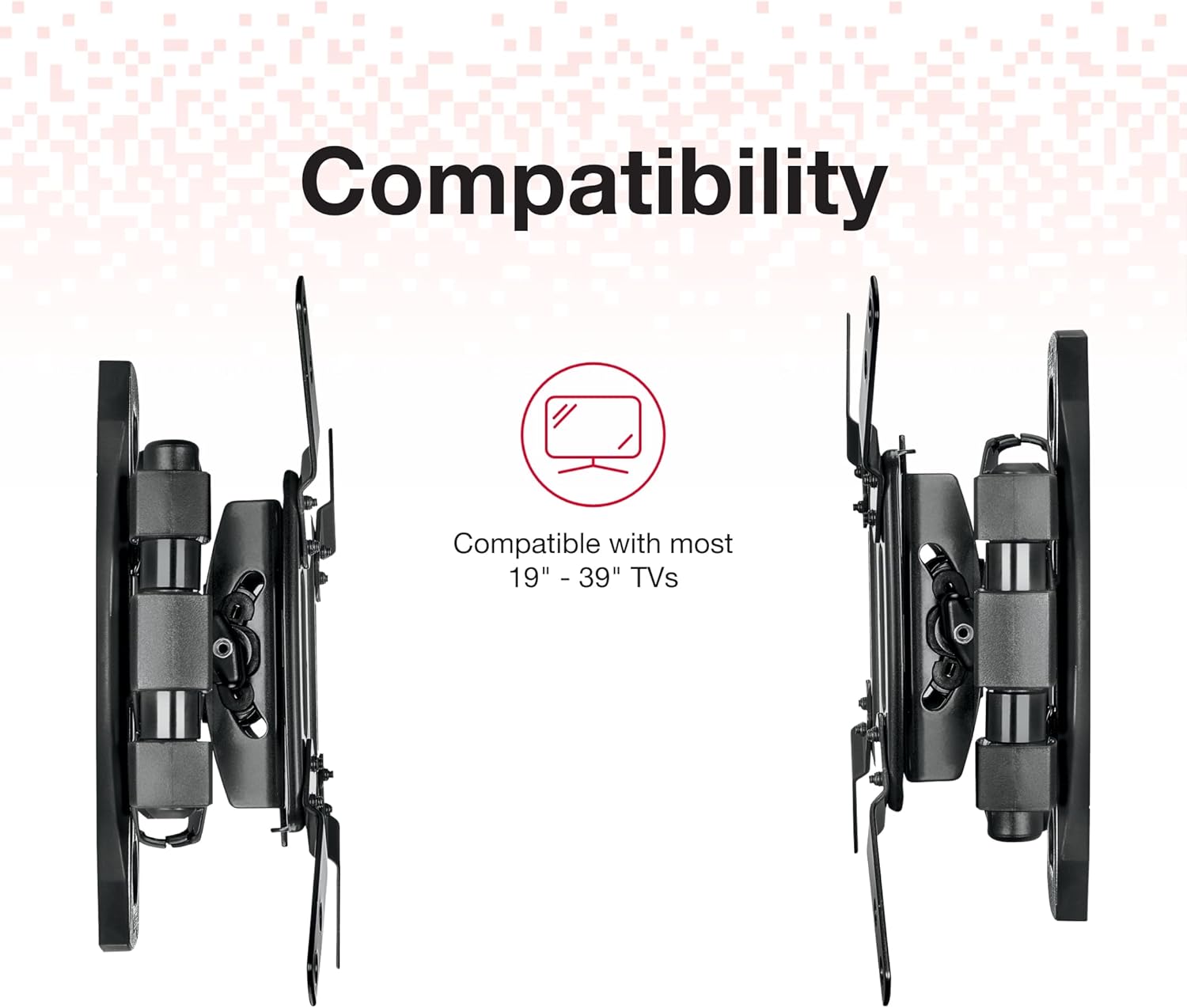 Size 19-39 Rocketfish - Full-Motion TV Wall Mount for Most 19 - 39 TVs - Black