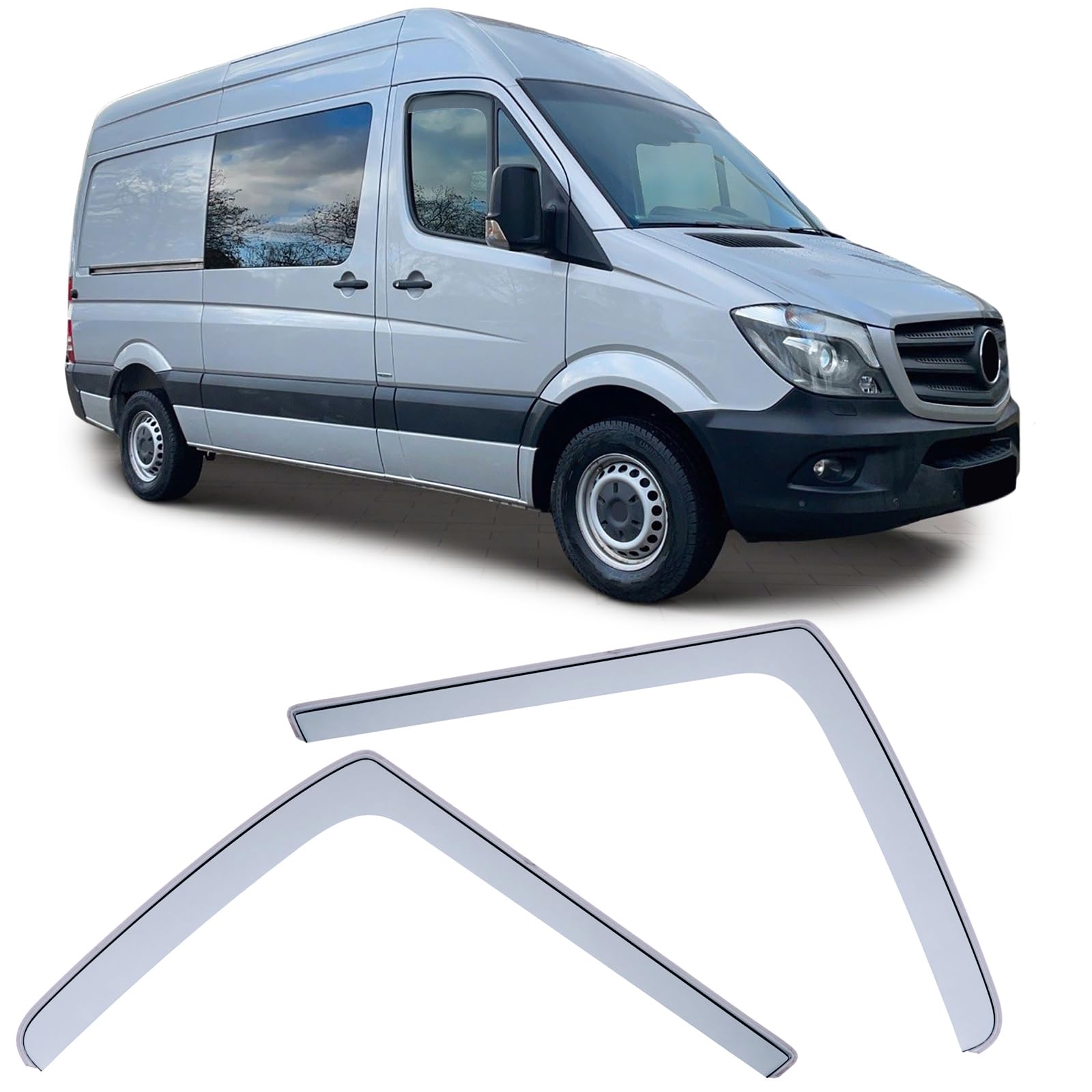 Windabweiser Regenabweiser Windschutz Hell für Mercedes Sprinter W906 06-18