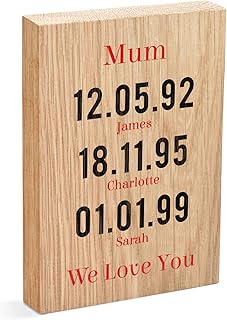 Mum We Love You Gifts - PERSONALISED Mummy We Love You Gifts - Mothers Day Gifts - Day You Were Born Gifts - Nanny Gifts from Grandchild - Birthday Christmas Gifts from Daughter Son Child