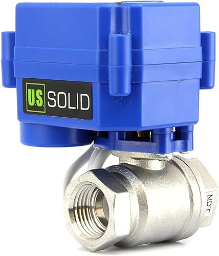 Miniatura 12 de U.S. Solid Válvula de bola motorizada - Válvula de bola eléctrica de latón de 1/2", puerto completo, 9-24V AC/DC y configuración de ruptura positiva