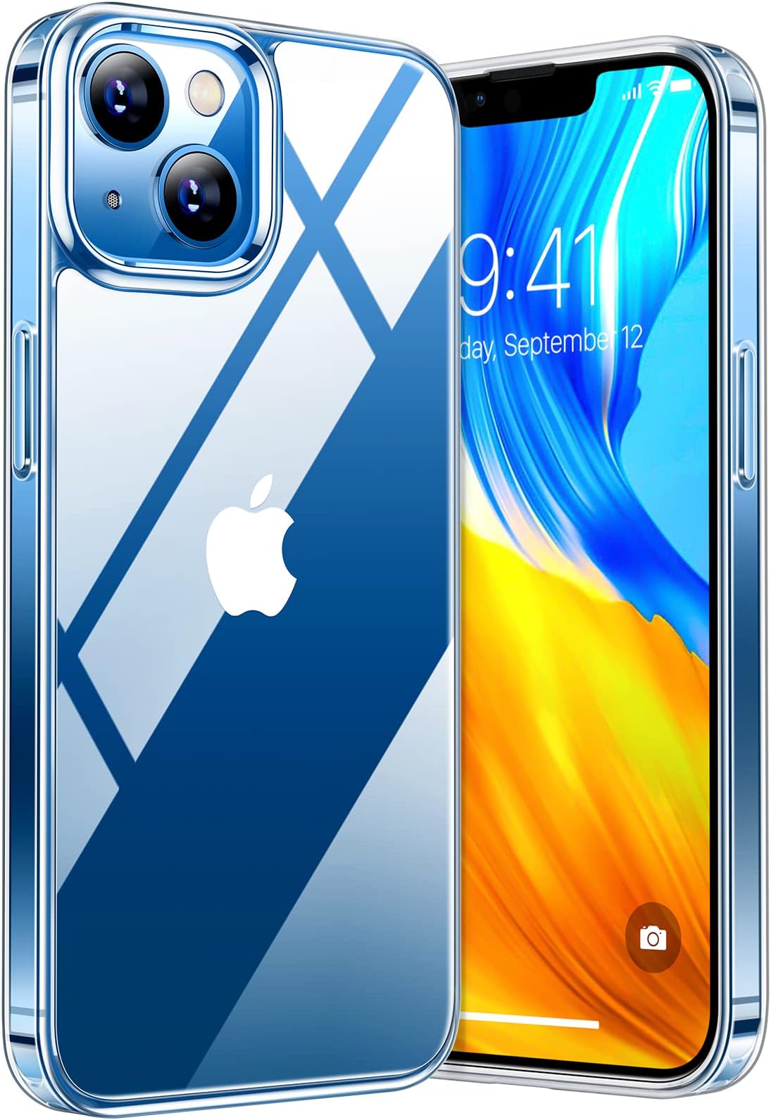 TORRAS Clear for iPhone 13 Case, iPhone 14 Case [NO.1 Anti-Yellow Tech] [12FT Military Protection] [Ultra Clear] Slim Thin Case for iPhone 14/13 Cover - Diamond Clear