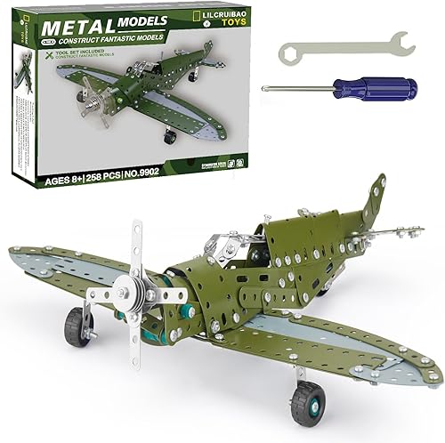 LILCRUIBAO STEM Projects para niños de 8 a 12 años, 12 a 16 años, 258 piezas de kit de modelo de avión, modelo de avión, juguetes de construcción de