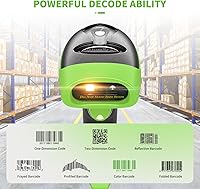 Vista 8 de NetumScan Escáner inalámbrico de código de barras QR, 3 en 1 Bluetooth automático 1D 2D lector de código de barras USB escáner de código de imagen