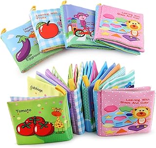 Toyvian 3 Peças Livro De Material De Pano Para Bebês Brinquedos Infantis Para Bebês Livro De Desenvolvimento Intelectual Livro Resistente A Rasgos Livro De Bebê Material De Pano Livro De