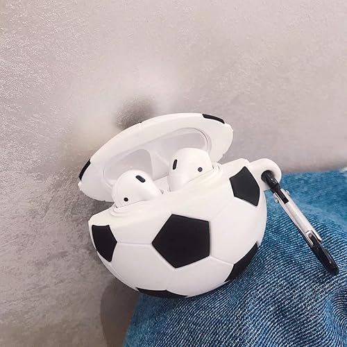 Miniatura 5 de Funda de fútbol 3D para Airpod 3rd (no Airpod 2 1 o Pro), 3D lindo Kawaii para adolescentes niños y hombres, encantador estilo deportivo de fútbol