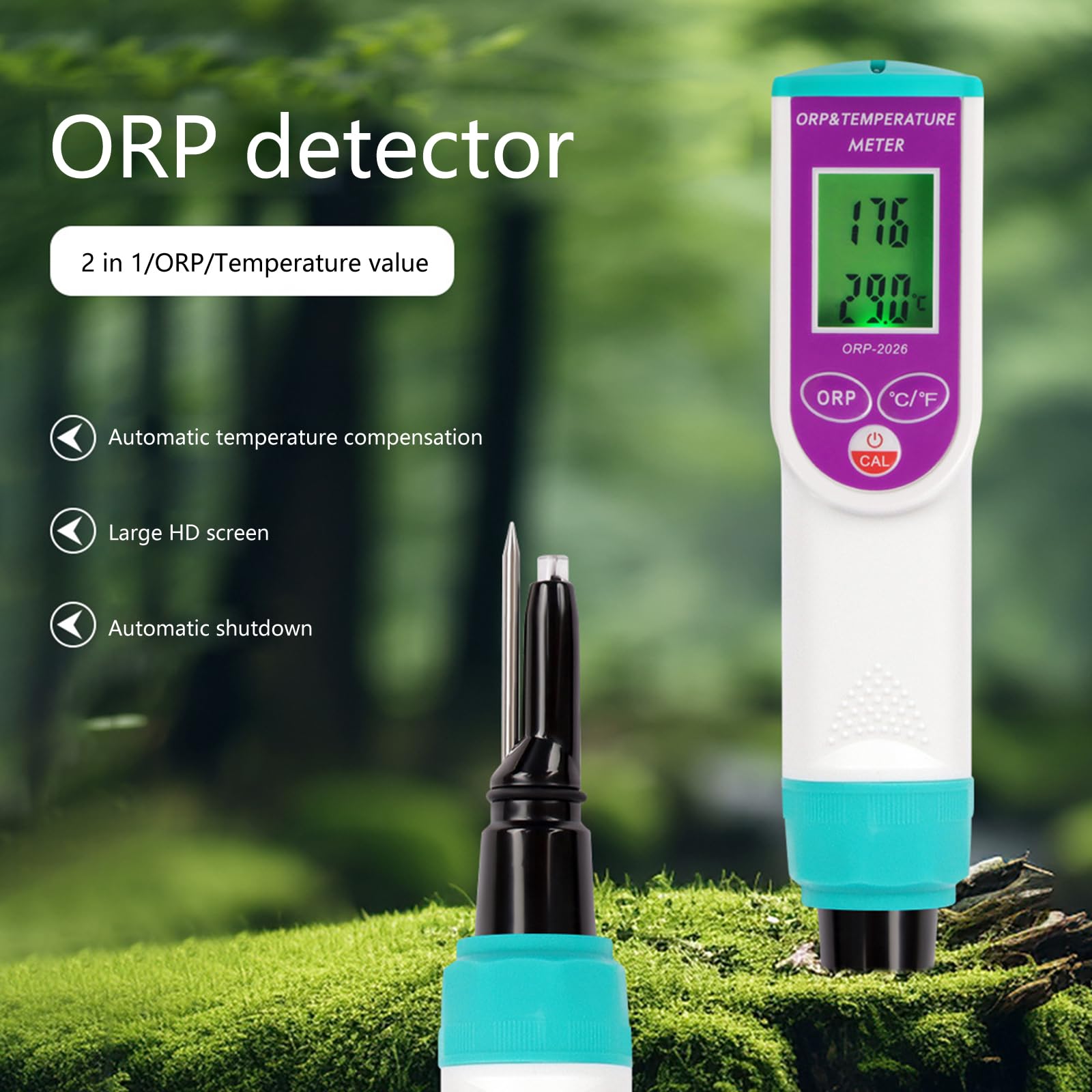 Thermomètre numérique 2 en 1 pour le jardinage et l'agriculture avec lumières noires