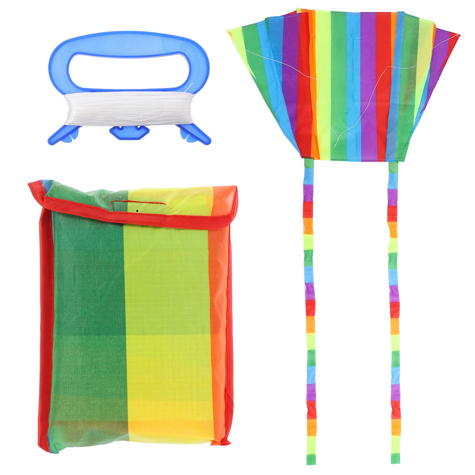 Toddmomy 1Set Outdoor Kite Cartoon Long Tail Kites Easy to Fly for Adults Fun Outdoor Activity Rainbow Kites