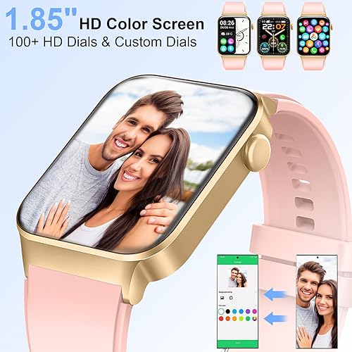 Miniatura 3 de Reloj inteligente para mujeres y hombres (respuesta/hacer llamadas), reloj inteligente deportivo con monitor de sueño de frecuencia cardíaca,