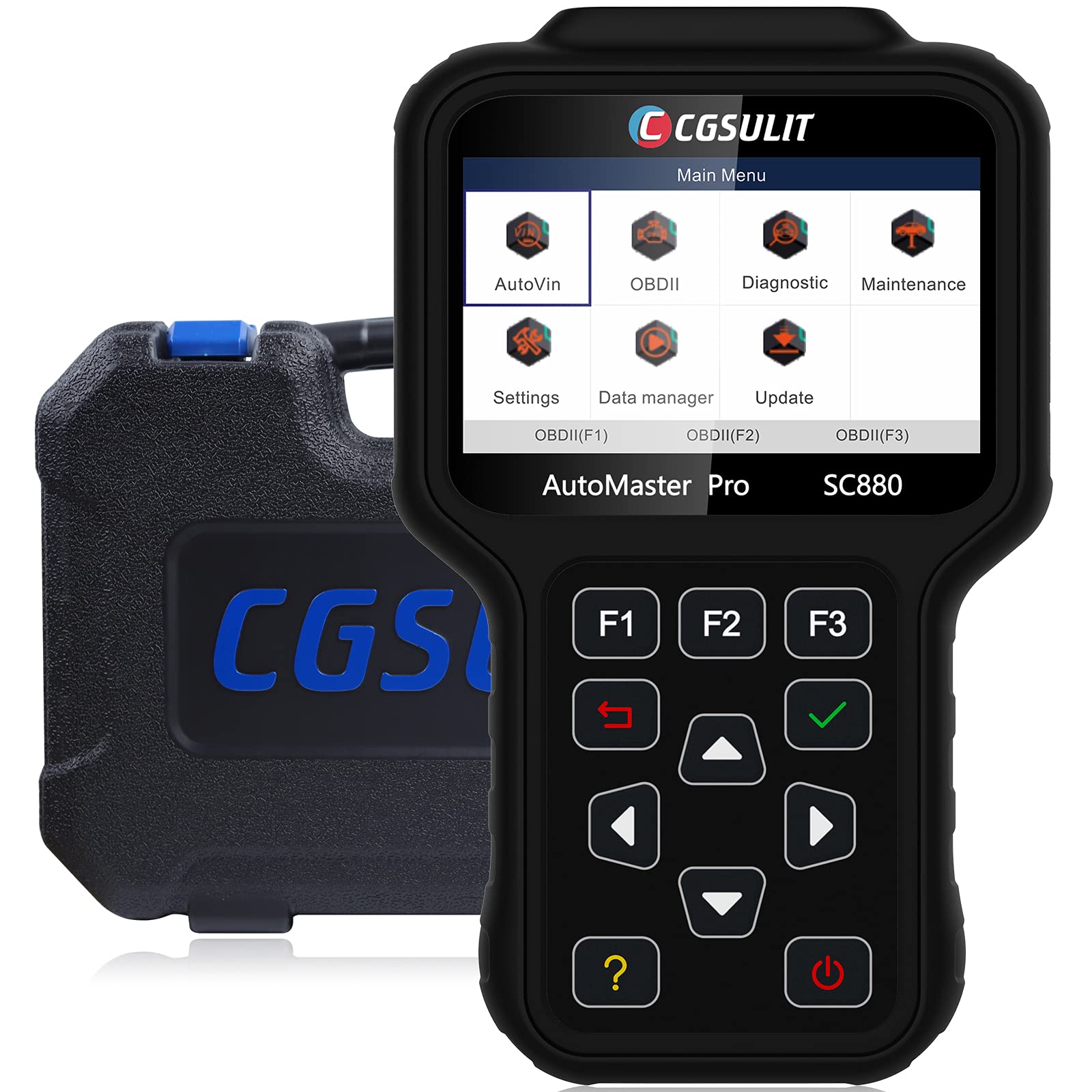 CGSULIT Full System OBD2 Scanner 25 Reset Services, Diagnosis Maintenance Scanner, Incl Auto VIN ECU