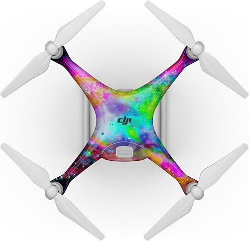 Miniatura 5 de DesignSkinz - Compatible con Drone DJI Spark - Adhesivo protector de vinilo resistente a los arañazos - Neon Retro Paint Forest V1