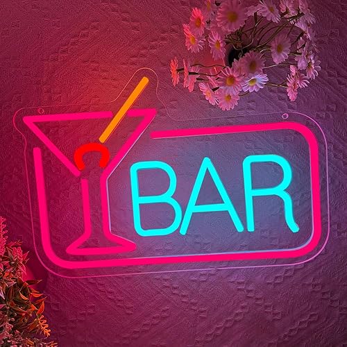 Miniatura 6 de Letrero de neón de bar, luz LED de neón para el hogar, bar, decoración de pared, cóctel, letrero luminoso para pub, bistró, club nocturno, hogar,