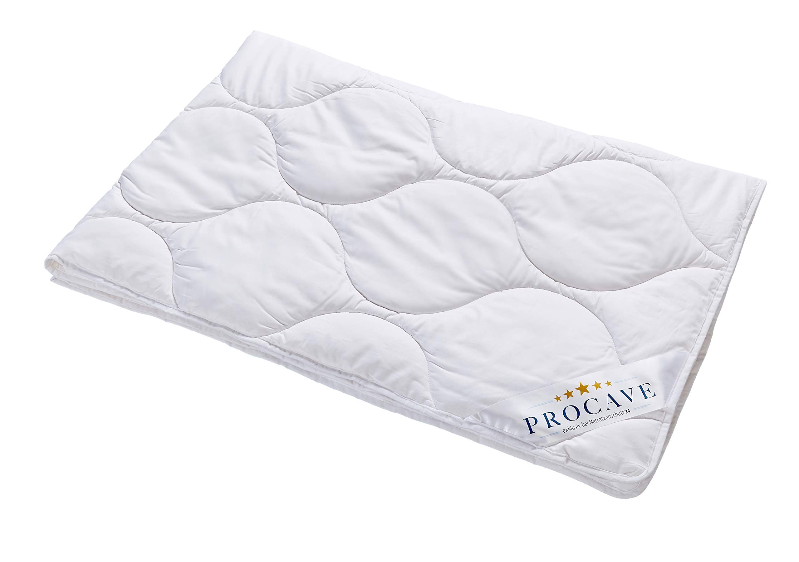 PROCAVE - Coperta in cotone comfort per l'estate, 135 x 200 cm, leggera, lavabile, naturale, traspirante e termoregolante, 100% made in Germany