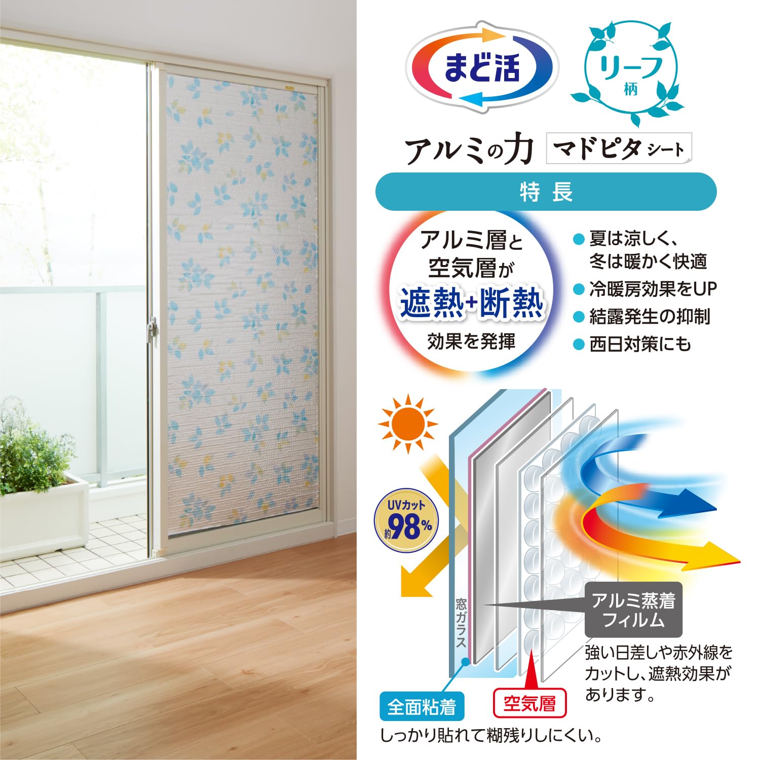 Amazon.co.jp: アール(R) マドピタシートアルミリーフ90x180 断熱 