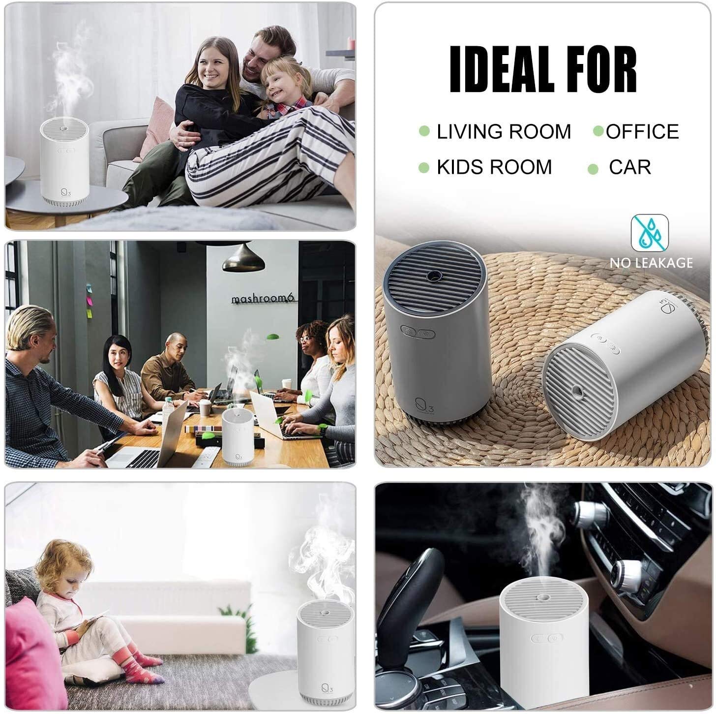 Domésticos Humidificador inalámbrico Mini Viaje portátil Humidificador de Niebla fría(Bianco)