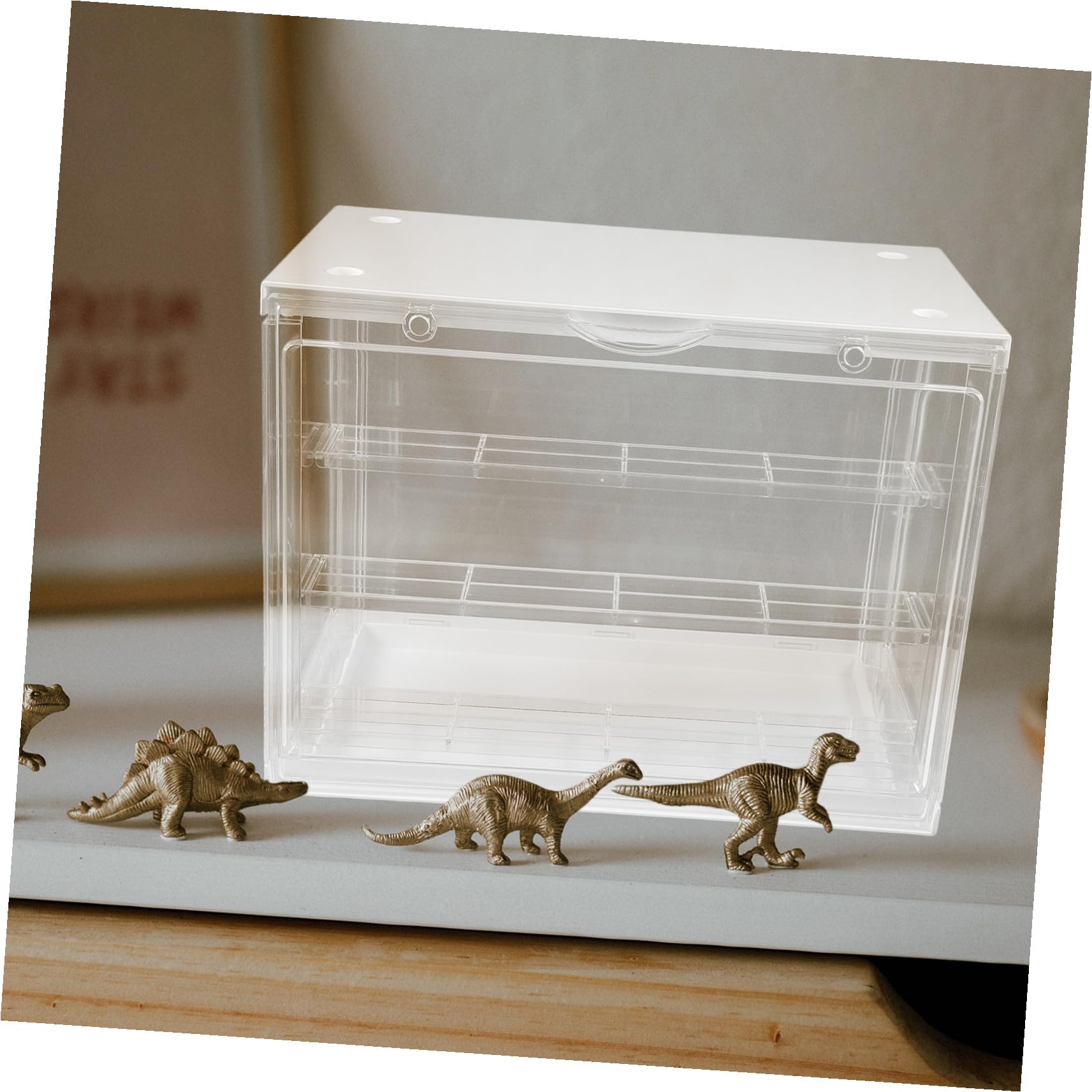 Caja de Exhibición de Figuras 3 Capas Abs Transparente