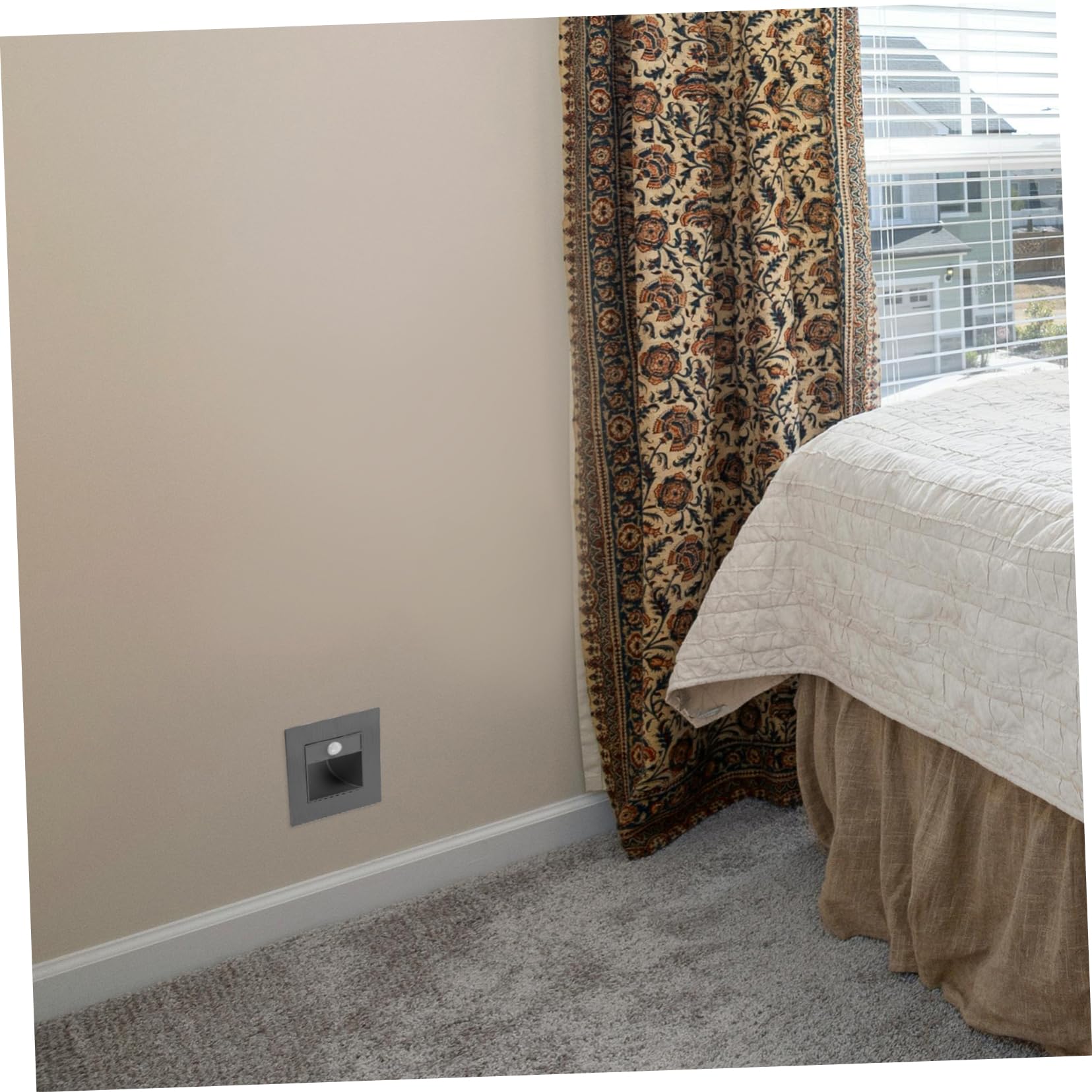 ETHZZLE Induction Foot Lamp Step Lights Indoor Stairs Lights Motion Sensor Stair Lights Outdoor Lights for Stairs Indoor Motion Sensor Recessed Light Lighting Stair Lighting