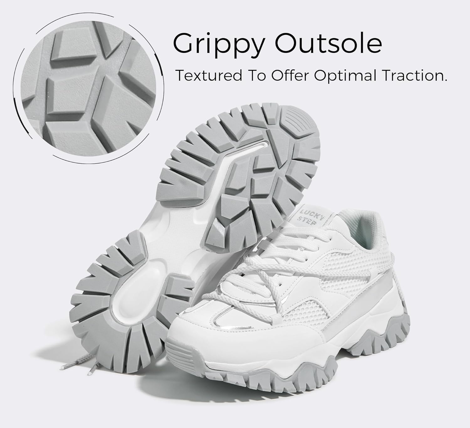 LUCKY STEP Women's Platform Colorful Fashion Sneakers Tennis Retro Colorblock Adjustable Lace Lifestyle Stylish Cute Chunky Dad Casual Walking Shoes - Image 9