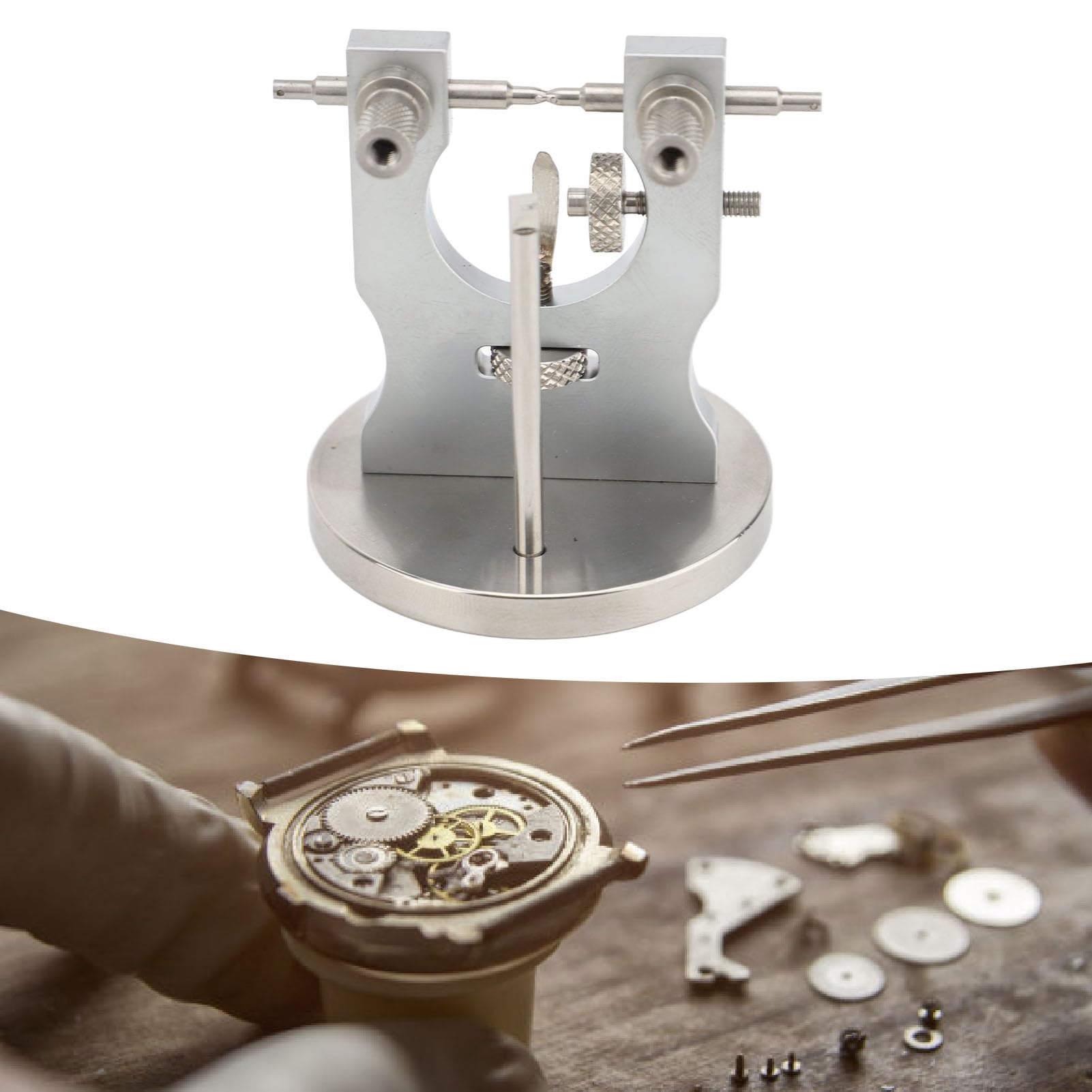 Yinhing Herramienta de Reparación de Rueda de Equilibrio de Reloj Herramienta de Calibración de Movimiento de Reloj Palanca de Equilibrio para Técnicos Reparadores de Relojeros con