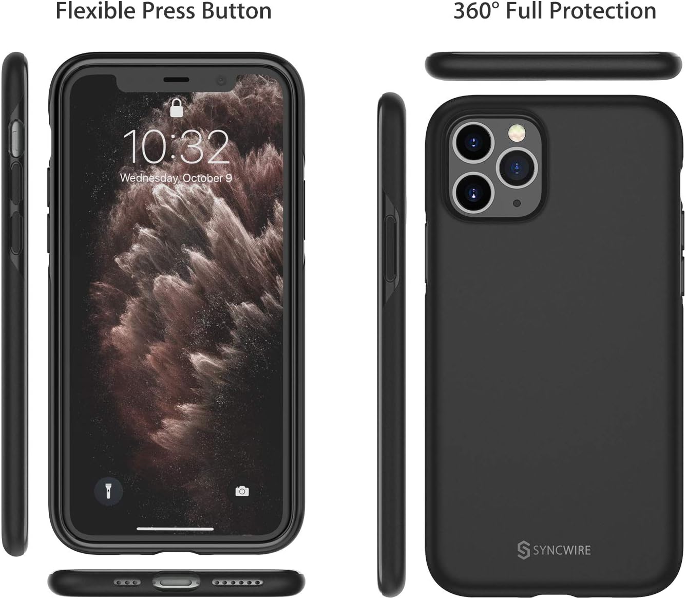🔥 Cashback up to 70% Syncwire iPhone 11 Pro Case, [Military-Grade] Ultra Slim iPhone 11 Pro Protective Case with Shockproof Bumper Drop Protection and Scratch-Resistant TPU Cover for iPhone 11 Pro - Matte Black