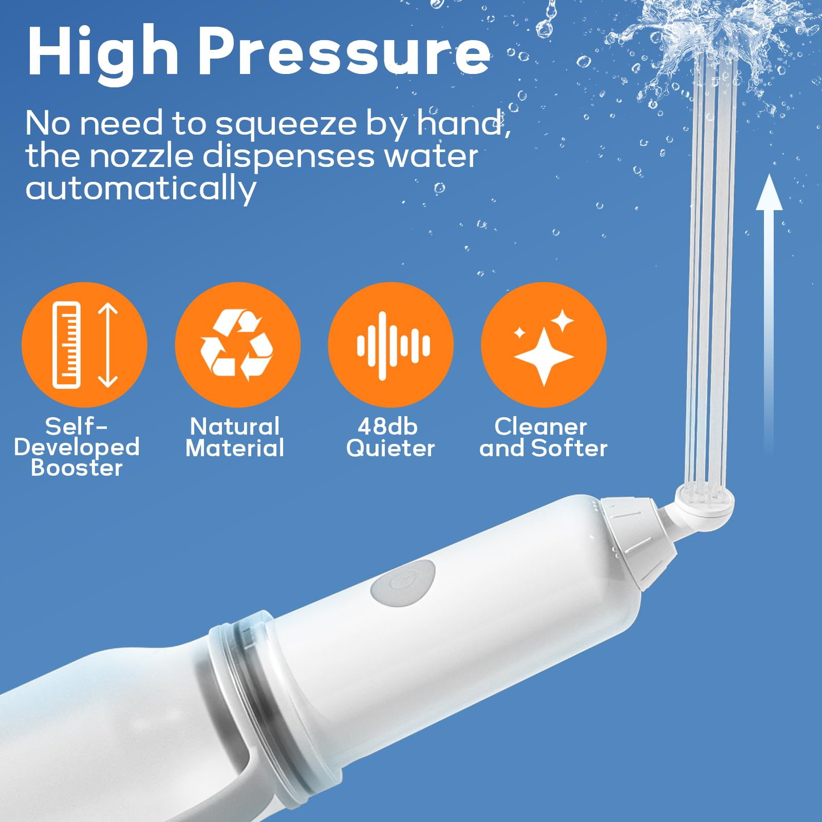 BIGCOW Bidé de viaje portátil, bidé eléctrico con 3 modos de pulverización, IPX7 impermeable y recargable, mini pulverizador de agua para inodoro para higiene personal, cuidado postnatal, perineal y