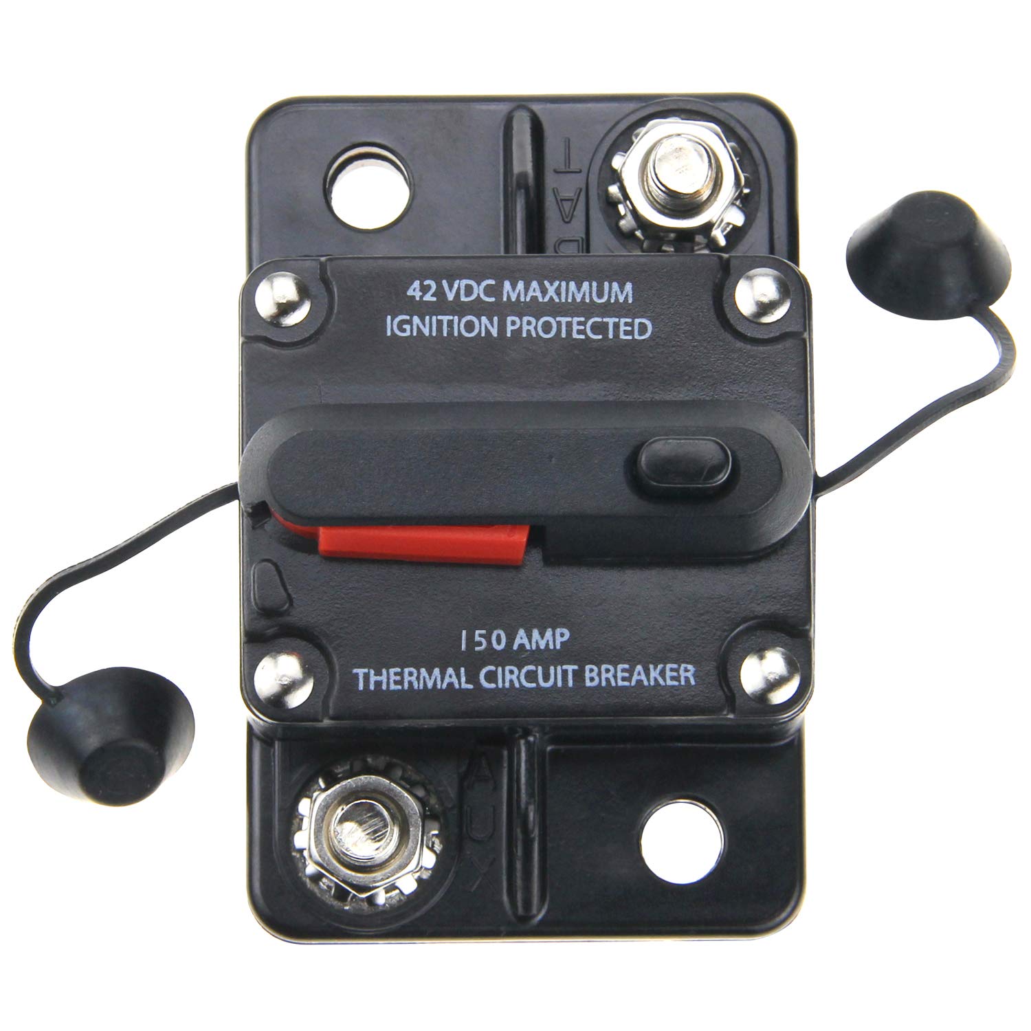 ZOOKOTO 150 Amp Car Automotive Marine Boat Audio Circuit Breaker with Manual Reset, 12V- 42VDC, Waterproof (150A)