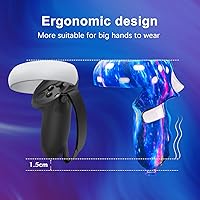 Vista 28 de VR Accessories for Oculus Quest 2, Silicone Face Cover/Controller Grip Cover/VR Shell Cover/Lens Cover/10PCS Disposable Eye Cover are Included in VR